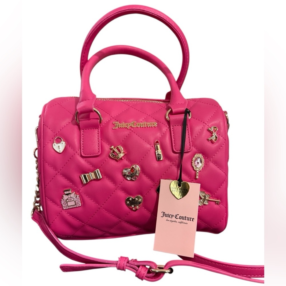 NWTS Juicy Couture Juicy Girl Only Free Love Satchel Shoulder Bag Crossbody Bag